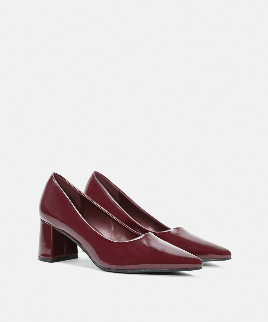 Zapatos tacón salón charol